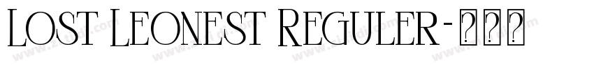 Lost Leonest Reguler字体转换